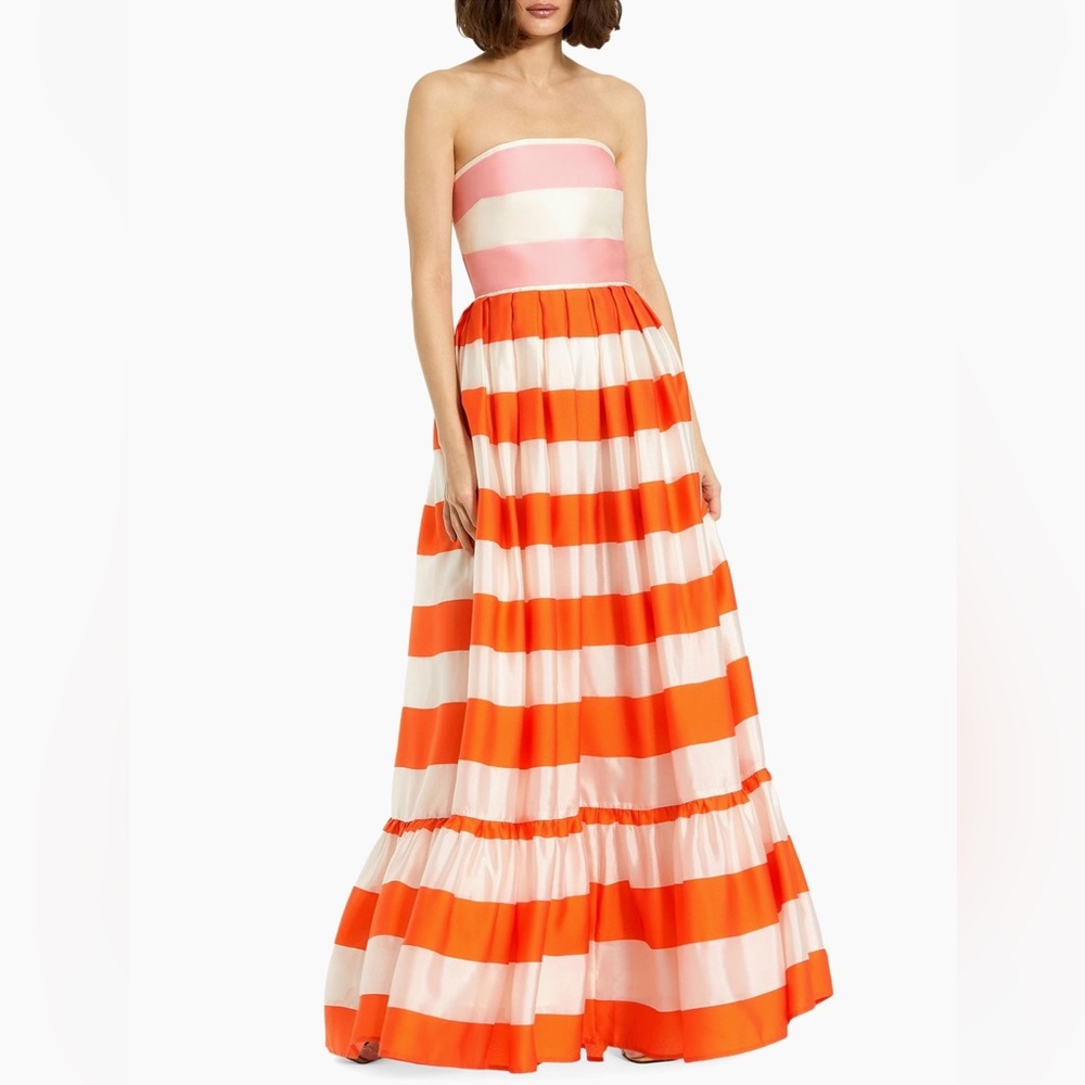 Striped Tiered Maxi Dress Sunset - New With Tags!